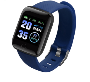 Blood Pressure Monitoring Sports Bracelet (Color: Blue)